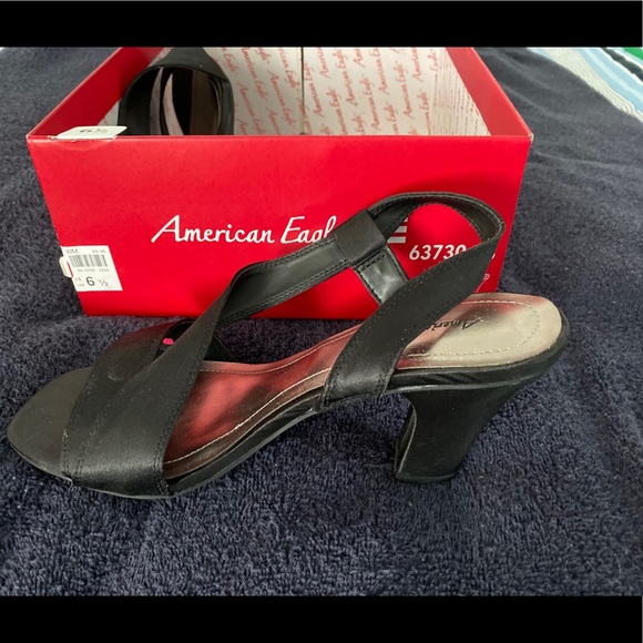 American Eagle By Payless Shoes - Black Strap Heels